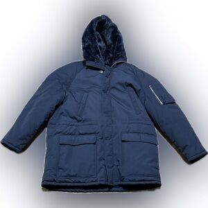 Vintage Sears Work Leisure Dark Blue Hooded coat